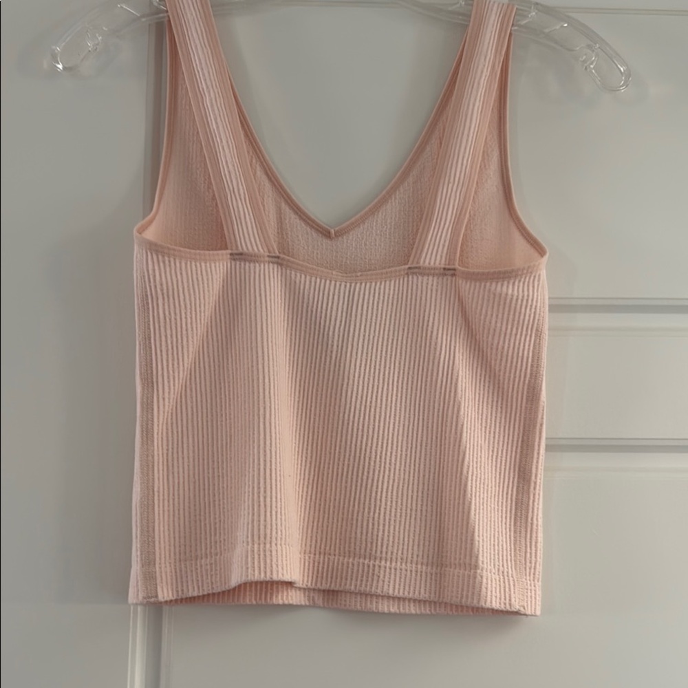Pink Ribbed Women's Top - Picture 2 of 3